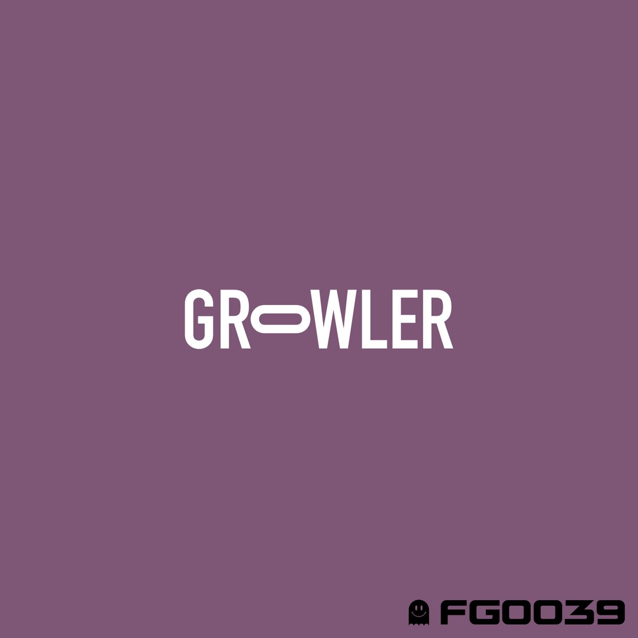 A kinda brain coloured background with stylised text reading "GROWLER"