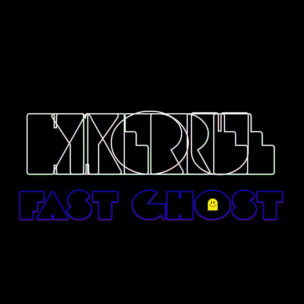Messy overlayed text and the words Fast Ghost.